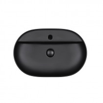 Купить Раковина-чаша Qtap Scorpio 610x400x120 Matt black с донным клапаном QT142203MBMB
