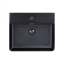 Купити Раковина Qtap Nando LT 500х420х120 Matt black з донним клапаном QT12112173SMBMB