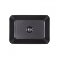 Купить Раковина-чаша Qtap Virgo 490х350х110 Matt black с донным клапаном QT18112261MBMB