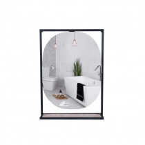 Купити Дзеркало Qtap Taurus 600х850х1400 Black/Whitish oak з LED-підсвічуванням QT2478ZP600BWO
