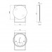 Зеркало Qtap Taurus 700х850х140 Black/Whitish oak с LED-подсветкой QT2478ZP700BWO