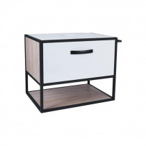 Купить Тумба подвесная Qtap Taurus 700х476х469 White/Whitish oak со столешницей QT2479TPT703WWO