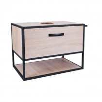 Купить Тумба підвісна Qtap Taurus 800х476х469 Whitish oak зі стільницею QT2479TPT803WO