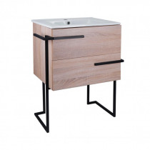 Купити Комплект Qtap Taurus 600х800х437 Whitish oak тумба підлогова + раковина урізна QT2471TNT603WO