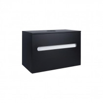 Купити Тумба підвісна Qtap Virgo 700х476х469 Black/White зі стільницею QT1879TPА702BW