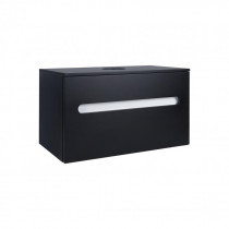 Купити Тумба підвісна Qtap Virgo 800х476х469 Black/White зі стільницею QT1879TPА802BW