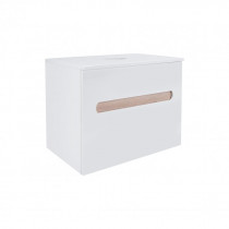 Купить Тумба подвесная Qtap Virgo 600х476х469 White/Whitish oak со столешницей QT1879TPА601WWO
