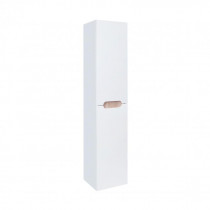 Купить Пенал подвесной Qtap Virgo 350х1600х316 White/Whitish oak с корзиной для белья QT1876PP1651KRWWO