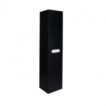 Купить Пенал подвесной Qtap Virgo 350х1600х316 Black/White с корзиной для белья QT1876PP1652KRBW