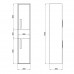 Пенал підвісний Qtap Pisces 300х1400х300 Whitish oak QT2576PP1451RWO