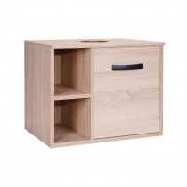 Купити Тумба підвісна Qtap Pisces 600х480х470 Whitish oak зі стільницею QT2579TPL603WO