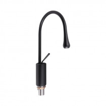 Купить Смеситель для раковины Qtap Virgo с поворотным изливом высокий QTVIR1066H103B Black Matt