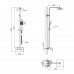 Душова система для кабіни Qtap Capricorn на три споживача (з виливом) 53103KNN Brushed Nickel PVD