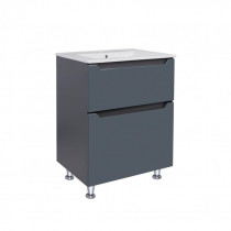 Купить Комплект Qtap Scorpio 605х825х460 Graphite тумба напольная + раковина врезная QT1471TNВ6023060CG
