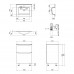 Комплект Qtap Scorpio 605х825х460 Graphite тумба підлогова + раковина урізна QT1471TNВ6023060CG