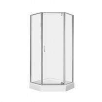 Купить Набор Qtap душевая кабина Leo CRM10995-AC6 Clear 2020x900x900 мм + поддон Diamond 309912 90x90x12 см с сифоном