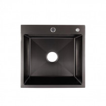 Купить Кухонная мойка Lidz H5050B 3.0/0.8 мм Brush Black (LDH5050BPVD3008)