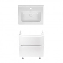 Купить Комплект Qtap тумба напольная Scorpio 600х825х460 мм White + раковина врезная Albatross 01 QT71SC43952