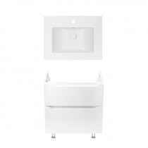 Купити Комплект Qtap тумба підлогова Scorpio 600х825х460 мм White + раковина урізна Albatross E QT71SC43954