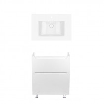Купити Комплект Qtap тумба підлогова Scorpio 700х825х460 мм White + раковина урізна Albatross QT71SC43956
