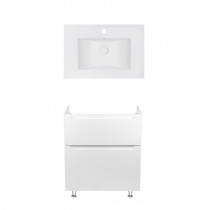 Купить Комплект Qtap тумба підлогова Scorpio 700х825х460 мм White + раковина урізна Albatross E QT71SC43957
