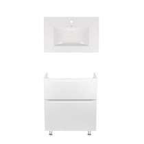 Купити Комплект Qtap тумба підлогова Scorpio 700х825х460 мм White + раковина урізна Albatross New QT71SC43958