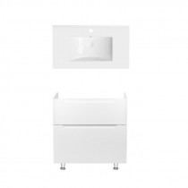Купити Комплект Qtap тумба підлогова Scorpio 800х825х460 мм White + раковина урізна Albatross QT71SC43959