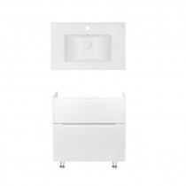 Купить Комплект Qtap тумба напольная Scorpio 800х825х460 мм White + раковина врезная Albatross E QT71SC43962