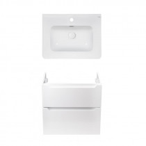 Купити Комплект Qtap тумба підвісна Scorpio 600х585х460 мм White + раковина урізна Albatross 9H QT71SC43966