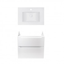 Купить Комплект Qtap тумба подвесная Scorpio 700х585х460 мм White + раковина врезная Albatross E QT71SC43970