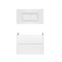 Купить Комплект Qtap тумба подвесная Scorpio 800х585х460 мм White + раковина врезная Albatross 9H QT71SC43974