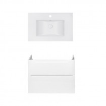 Купить Комплект Qtap тумба подвесная Scorpio 800х585х460 мм White + раковина врезная Albatross E QT71SC43975