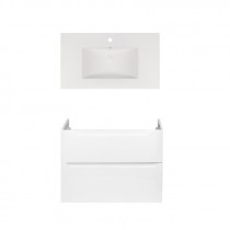 Купити Комплект Qtap тумба підвісна Scorpio 800х585х460 мм White + раковина урізна Albatross New QT71SC43976