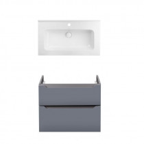 Купити Комплект Qtap тумба підвісна Scorpio 800х585х460 мм Graphite + раковина урізна Albatross 01 QT71SC43986