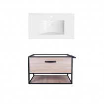 Купити Комплект Qtap тумба підвісна Taurus 800х580х437 мм Whitish oak + раковина врезная Albatross QT71TA44026
