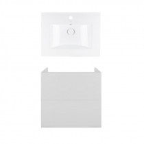 Купити Комплект Qtap тумба підвісна Tern 600х580х437 мм White + раковина урізна Albatross QT71TE44097