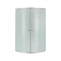 Купити Дуга Lidz Latwa SC80x80.SAT.LOW.FR Душова кабіна напівкругла, для низ. піддону, висота 185 см, скло Frost 4 мм, без піддону