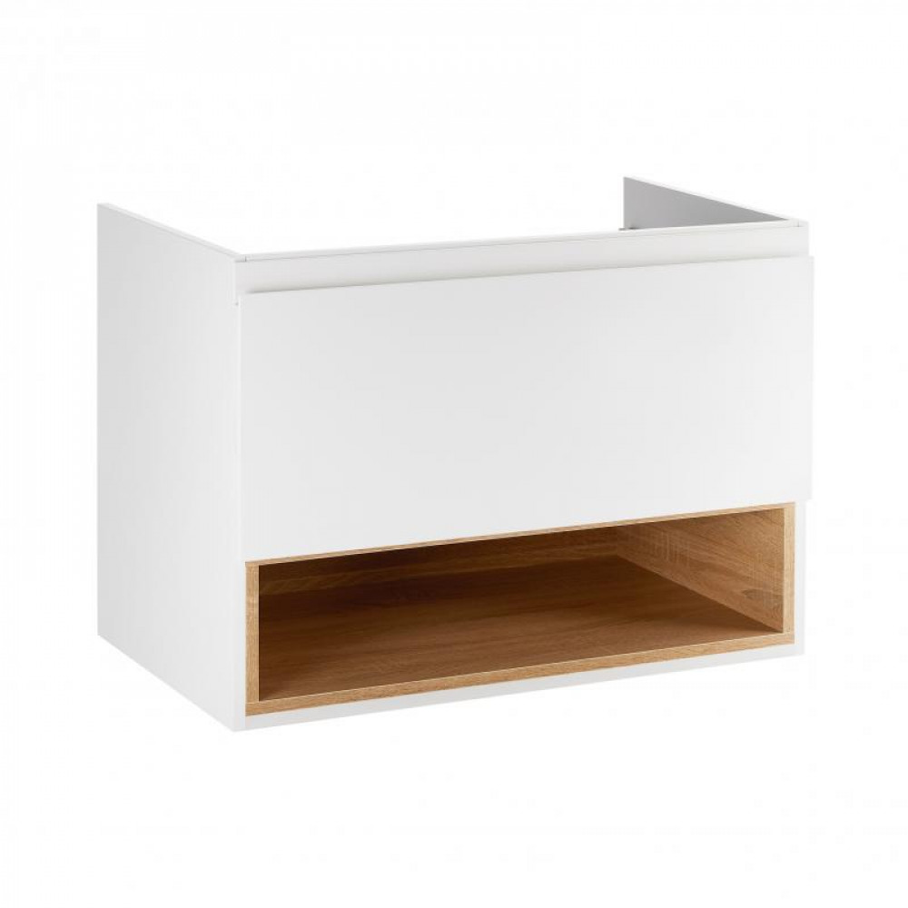 Купить Тумба подвесная Qtap Robin 900х580х500 WHITE/WHITISH OAK QT1374TPВ9001NWWO