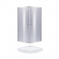 Купити Набір Lidz душова кабіна Latwa SC80x80.SAT.LOW.GR, скло тонов. 4 мм + піддон QT ROBIN