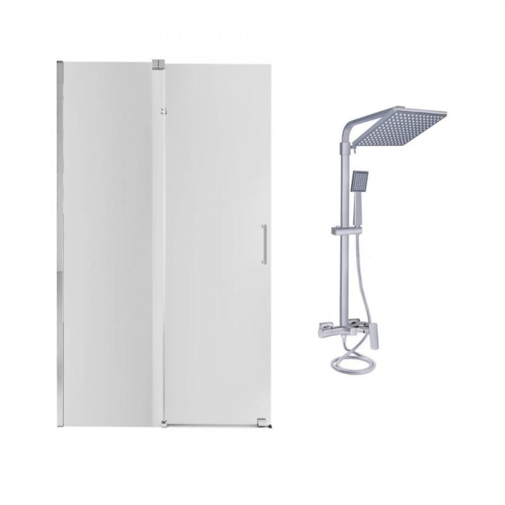 Купить Готовое решение Qtap 13: Стена Walk-In GLIDE, 120x190 + Душ. Система