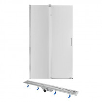 Купити Готове рішення Qtap 16: Стіна Walk-In GLIDE, 120x190 + Лінійний трап 900 мм