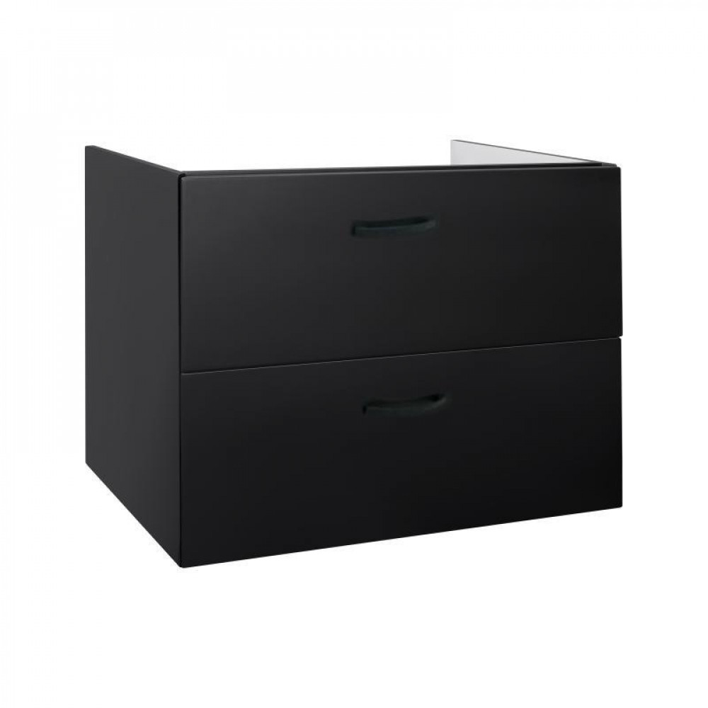 Купить Qtap Tern Тумба подвесная, с 2 ящиками 1000х580х500 мм Matt Black