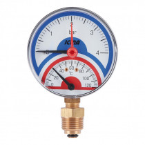 Купити Термоманометр Icma 1/2" 0-4 бар, нижнє підключення №258