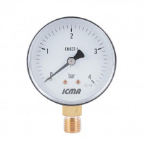 Купити Манометр Icma 1/4" 0-4 бар, нижнє підключення №244