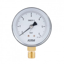 Купить Манометр Icma 1/4" 0-10 бар, нижнее подключение №244