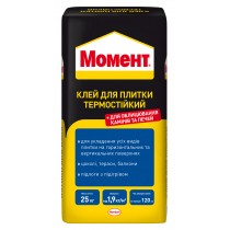 Купить Клей для плитки термостойкий Момент, 25 кг