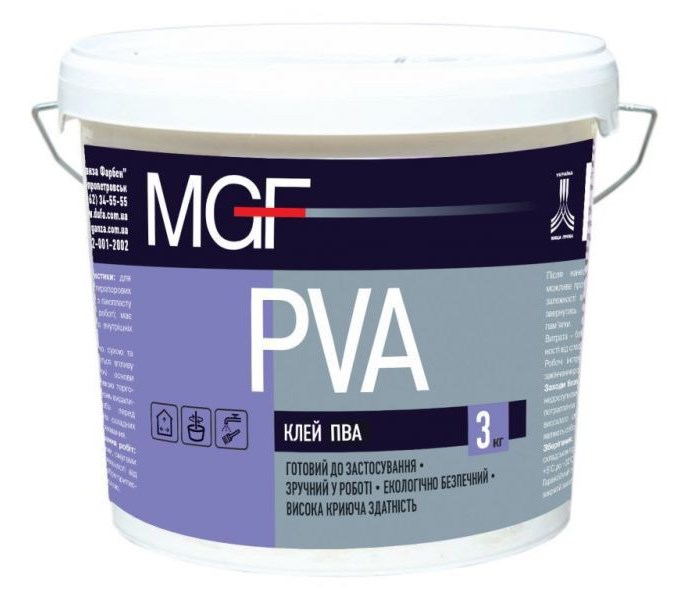 mgf-pva Клей ПВА MGF, 1 кг - Зображення 1