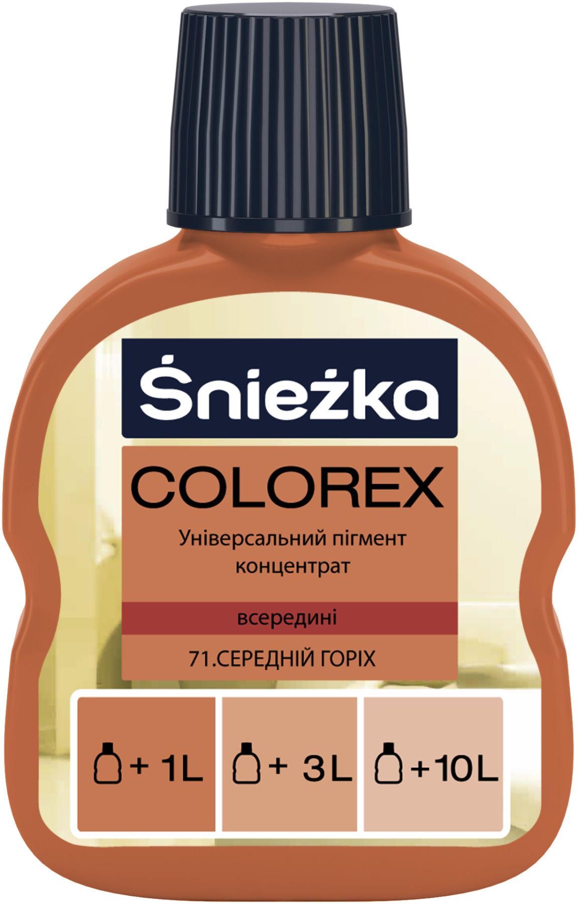 sniezka-colorex-71 Пігмент Colorex №71 середній горіх, 100 мл - Зображення 1